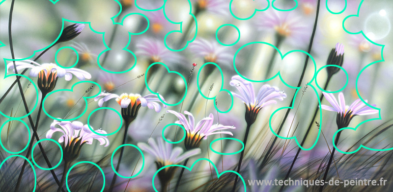 dominante du tableau : Vert-cyan