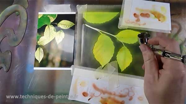05-peindre la texture des feuilles d'arbre-techniques-de-peintre